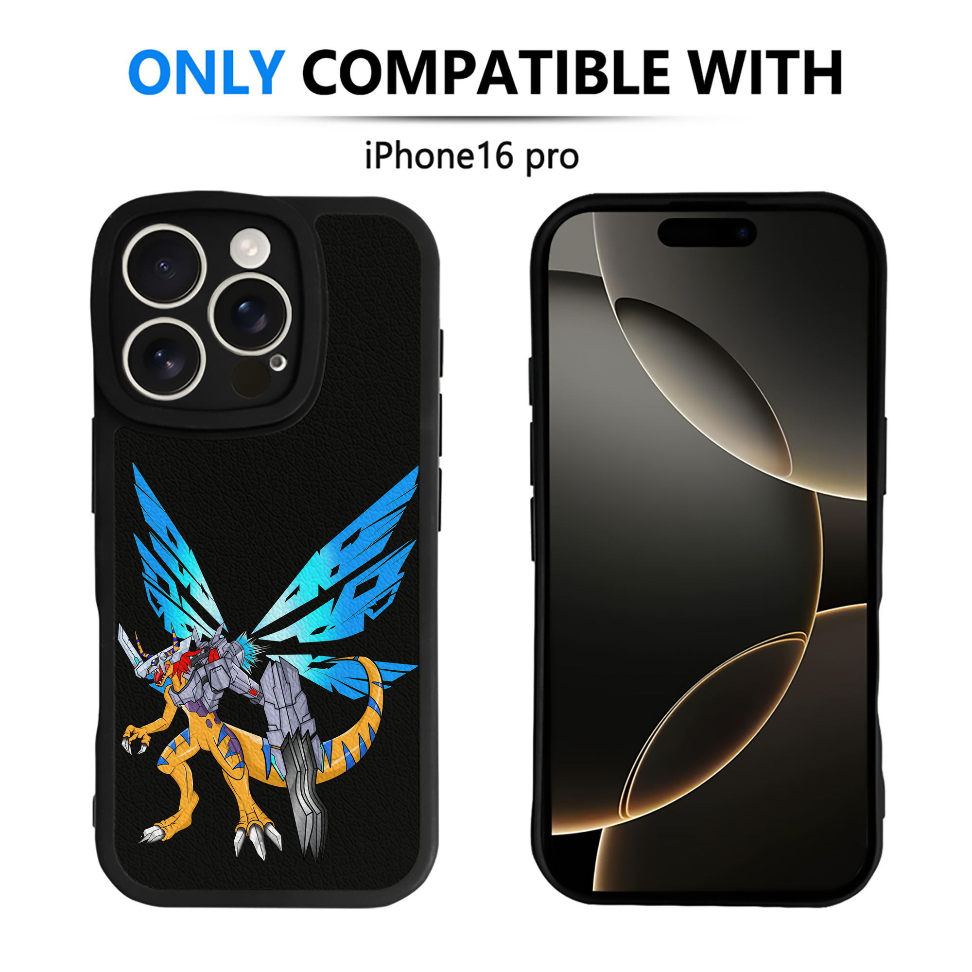 （画像用） Digimon デジタルモンスター/デジモン 【iPhone 16シリーズ対応】シリコンスマホケース（レザー調） 材質：シリコン